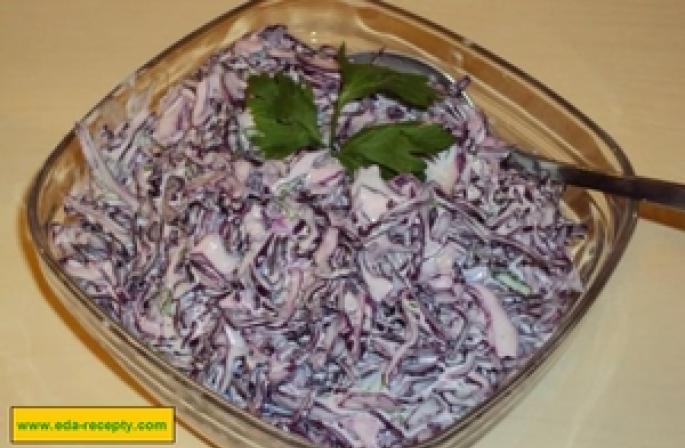 Салат из краснокочанной капусты: рецепты с фото Что можно приготовить из синей капусты